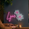 Flower Neon Sign Custom, Name Daisy LED Light, Girls Room Wall Decor