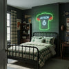Football Jersey Neon Sign Custom, Name Number LED Light, Boys Room Wall Decor