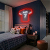 Football Jersey Neon Sign Custom, Name Number LED Light, Boys Room Wall Decor