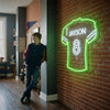 Football Jersey Neon Sign Custom, Name Number LED Light, Boys Room Wall Decor