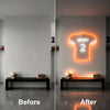 Football Jersey Neon Sign Custom, Name Number LED Light, Boys Room Wall Decor