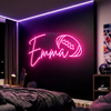 Football Neon Sign Custom, Name Ball LED Light, Boys Room Wall Decor