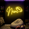 Football Neon Sign Custom, Name Ball LED Light, Boys Room Wall Decor