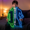 Football Neon Sign Custom, Name Jersey LED Light, Boys Room Wall Decor