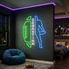 Football Neon Sign Custom, Name Jersey LED Light, Boys Room Wall Decor