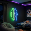 Football Neon Sign Custom, Name Jersey LED Light, Boys Room Wall Decor