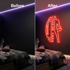 Football Neon Sign Custom, Name Jersey LED Light, Boys Room Wall Decor