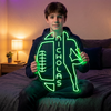 Football Neon Sign Custom, Name Jersey LED Light, Boys Room Wall Decor