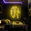 Football Neon Sign Custom, Name Jersey LED Light, Boys Room Wall Decor