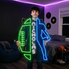 Football Neon Sign Custom, Name Jersey LED Light, Boys Room Wall Decor