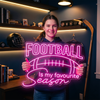 Football Neon Sign Custom, Season LED Light, Man Cave Game Room Wall Decor