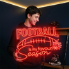 Football Neon Sign Custom, Season LED Light, Man Cave Game Room Wall Decor