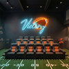 Football Neon Sign with Name, Ball LED Light, Boys Room Wall Sports Decor