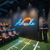 Football Neon Sign with Name, Ball LED Light, Boys Room Wall Sports Decor