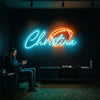Football Neon Sign with Name, Ball LED Light, Boys Room Wall Sports Decor