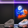 Football Neon Sign with Name, Catch Player LED Light, Boys Room Wall Decor