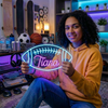 Football Neon Sign with Name, Laces LED Light, Boys Room Wall Sports Decor