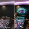 Football Neon Sign with Name, Laces LED Light, Boys Room Wall Sports Decor