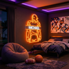 Football Neon Sign with Name, Player LED Light, Boys Room Wall Sports Decor