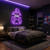 Football Neon Sign with Name, Player LED Light, Boys Room Wall Sports Decor