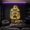 Football Neon Sign with Name, Player LED Light, Boys Room Wall Sports Decor
