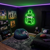 Football Neon Sign with Name, Player LED Light, Boys Room Wall Sports Decor
