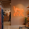 Fox Neon Sign Custom, Name Animal Logo LED Light, Shop Wall Decor