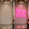 Fox Neon Sign Custom, Name Animal Logo LED Light, Shop Wall Decor
