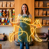 Fox Neon Sign Custom, Name Animal Logo LED Light, Shop Wall Decor
