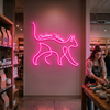 Fox Neon Sign Custom, Name Animal Logo LED Light, Shop Wall Decor