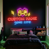 Game Zone Neon Sign Custom, Name Controller LED Light, Boys Room Decor