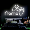 Gaming Neon Sign Custom, Name Controller LED Light, Boys Room Wall Decor