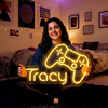 Gaming Neon Sign Custom, Name Controller LED Light, Boys Room Wall Decor