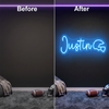 Gaming Neon Sign Custom, Name Helmet LED Light, Boys Room Wall Decor