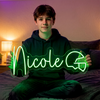 Gaming Neon Sign Custom, Name Helmet LED Light, Boys Room Wall Decor