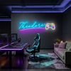 Gaming Neon Sign with Name, Custom Controller LED Light, Boys Room Wall Decor