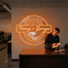 Garage Neon Sign Custom, Name Car Badge LED Light, Man Cave Auto Shop Decor