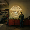 Garage Neon Sign Custom, Name Car Badge LED Light, Man Cave Auto Shop Decor