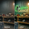 Garage Neon Sign Custom, Name Car Wheel LED Light, Man Cave Auto Shop Decor