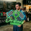 Garage Neon Sign Custom, Name V8 Engine LED Light, Man Cave Auto Shop Decor