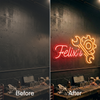 Garage Neon Sign Personalized, Custom Name Gear Wrench LED Light, Man Cave Decor