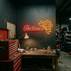Garage Neon Sign Personalized, Custom Name Gear Wrench LED Light, Man Cave Decor