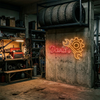 Garage Neon Sign Personalized, Custom Name Gear Wrench LED Light, Man Cave Decor