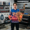 Garage Neon Sign Personalized, Custom Name Gear Wrench LED Light, Man Cave Decor