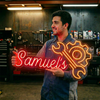 Garage Neon Sign Personalized, Custom Name Gear Wrench LED Light, Man Cave Decor