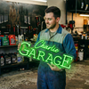 Garage Neon Sign Personalized, Custom Name LED Light, Man Cave Auto Shop Decor