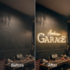 Garage Neon Sign Personalized, Custom Name LED Light, Man Cave Auto Shop Decor
