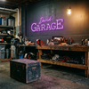 Garage Neon Sign Personalized, Custom Name LED Light, Man Cave Auto Shop Decor