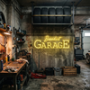 Garage Neon Sign Personalized, Custom Name LED Light, Man Cave Auto Shop Decor