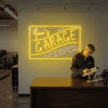 Garage Neon Sign Personalized, Custom Name Retro LED Light, Man Cave Auto Decor